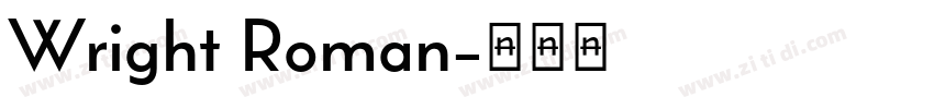 Wright Roman字体转换